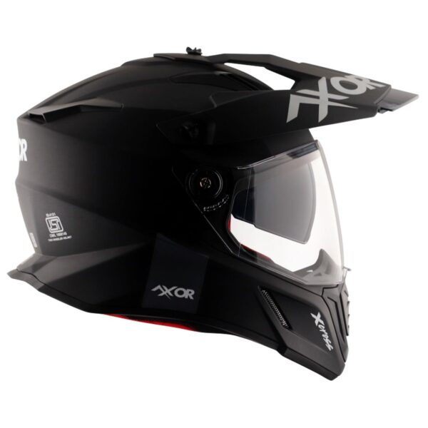 AXOR X-Cross Çift Vizörlü Kask Mat Siyah Kırmızı XL - Görsel 2