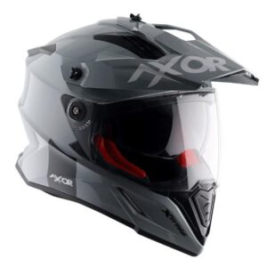 AXOR X-Cross Çift Vizörlü Kask Nardo Gri Parlak XL