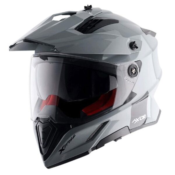 AXOR X-Cross Çift Vizörlü Kask Nardo Gri Parlak XXL - Görsel 2