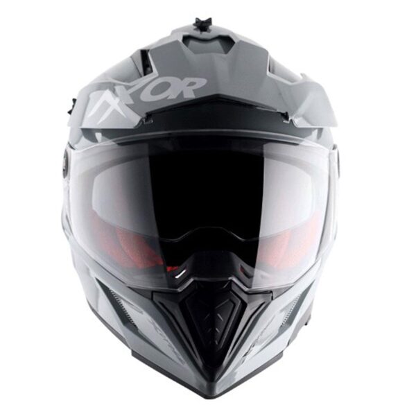 AXOR X-Cross Çift Vizörlü Kask Nardo Gri Parlak XXL - Görsel 3