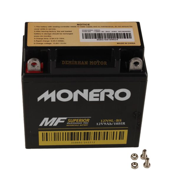 Monero Akü 12n9l-bs 12v9ah Dik Atv Rus Jawa Tvs Apache Planet