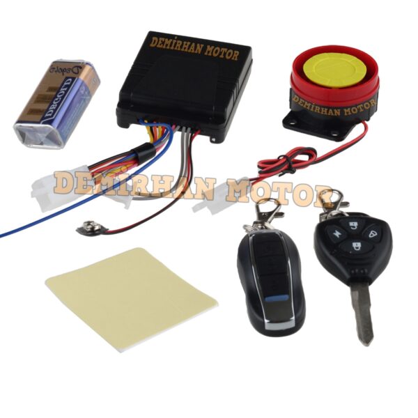 Motosiklet Alarm Ve Çalıştırma Seti Pil Destekli
