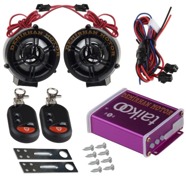 Motosiklet Mp3 Çalar 12V Fm Radyo+Alarm+Bluetooth+Sd Card