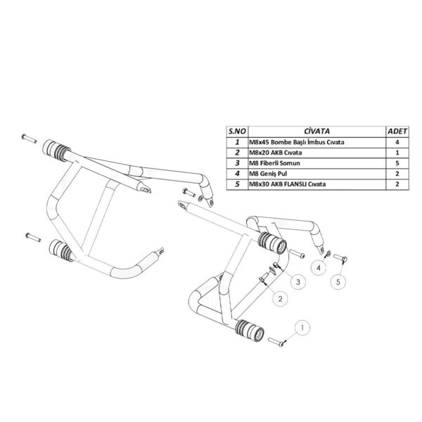 Hero X Pulse 200 Motor Koruma Demiri - Görsel 2