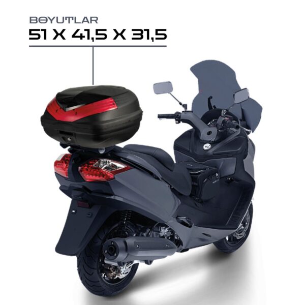 Wogen Motosiklet Arka Çanta 39L Su Geçirmez Siyah - Görsel 2